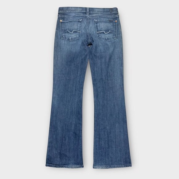 Vintage 7FAM Bootcut Jeans Women 28 Denim 2000s 7 For All Mankind Y2K Low Rise - Picture 1 of 7